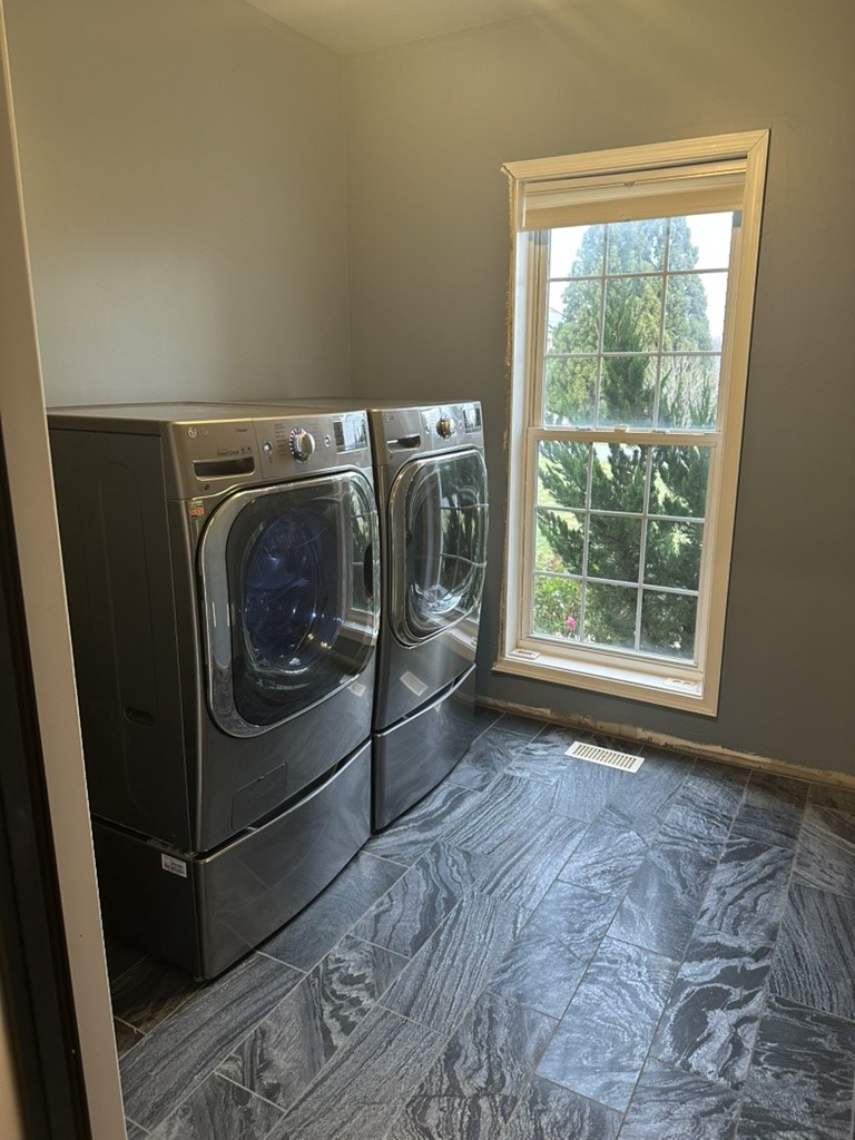 Finished laundry room from the doorway