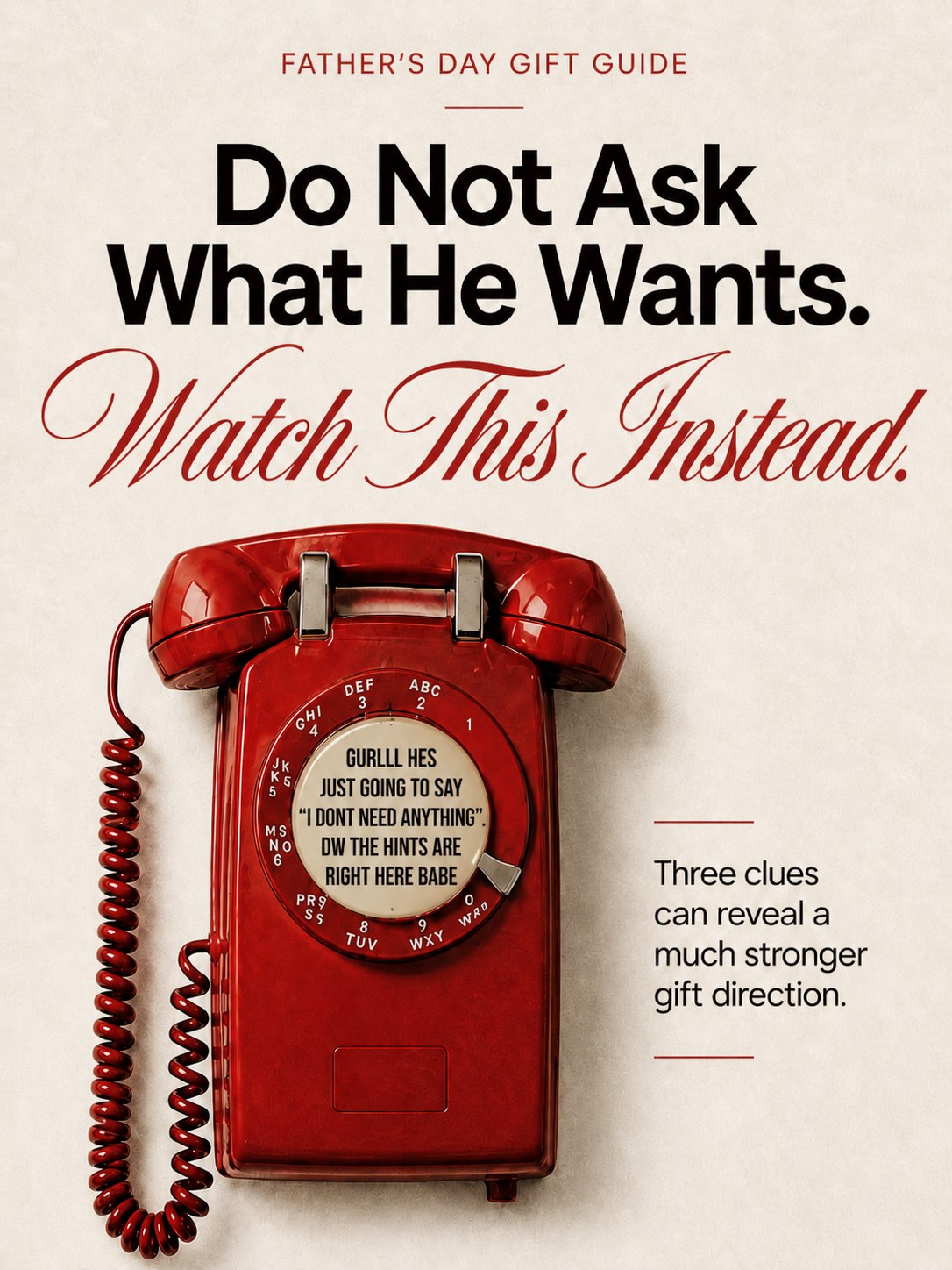 Anti-clutter gift test for Father's Day — four questions before choosing a gift for Dad