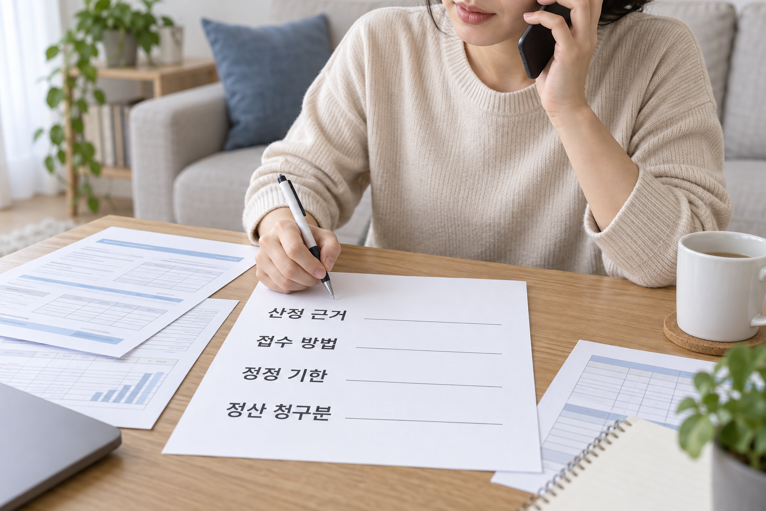 청구서와 계량기 기록을 준비해 공급사에 산정 근거와 반영 청구분을 묻는 장면