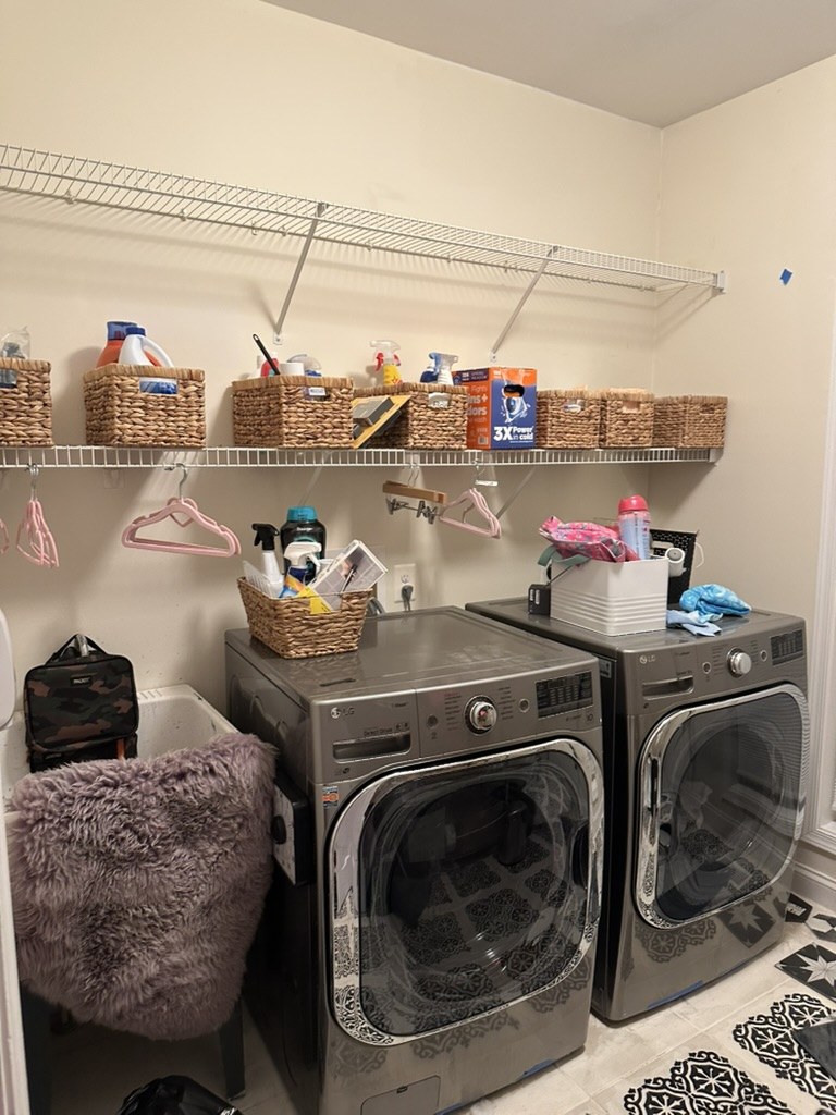 The laundry room before we opened the walls
