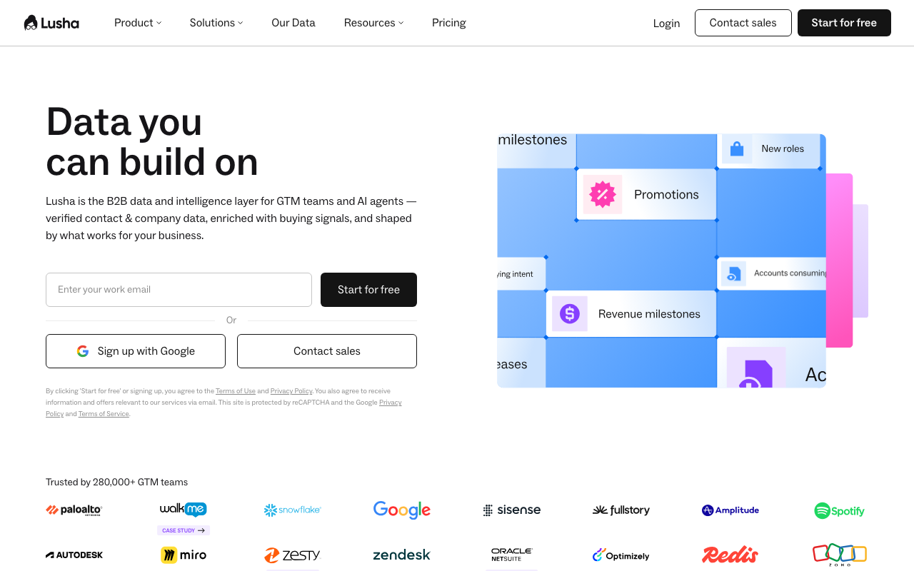 Lusha - verified B2B data and buying signals for GTM teams