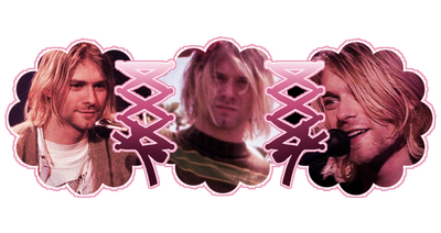 graphic id: 3 pictures of kurt cobain