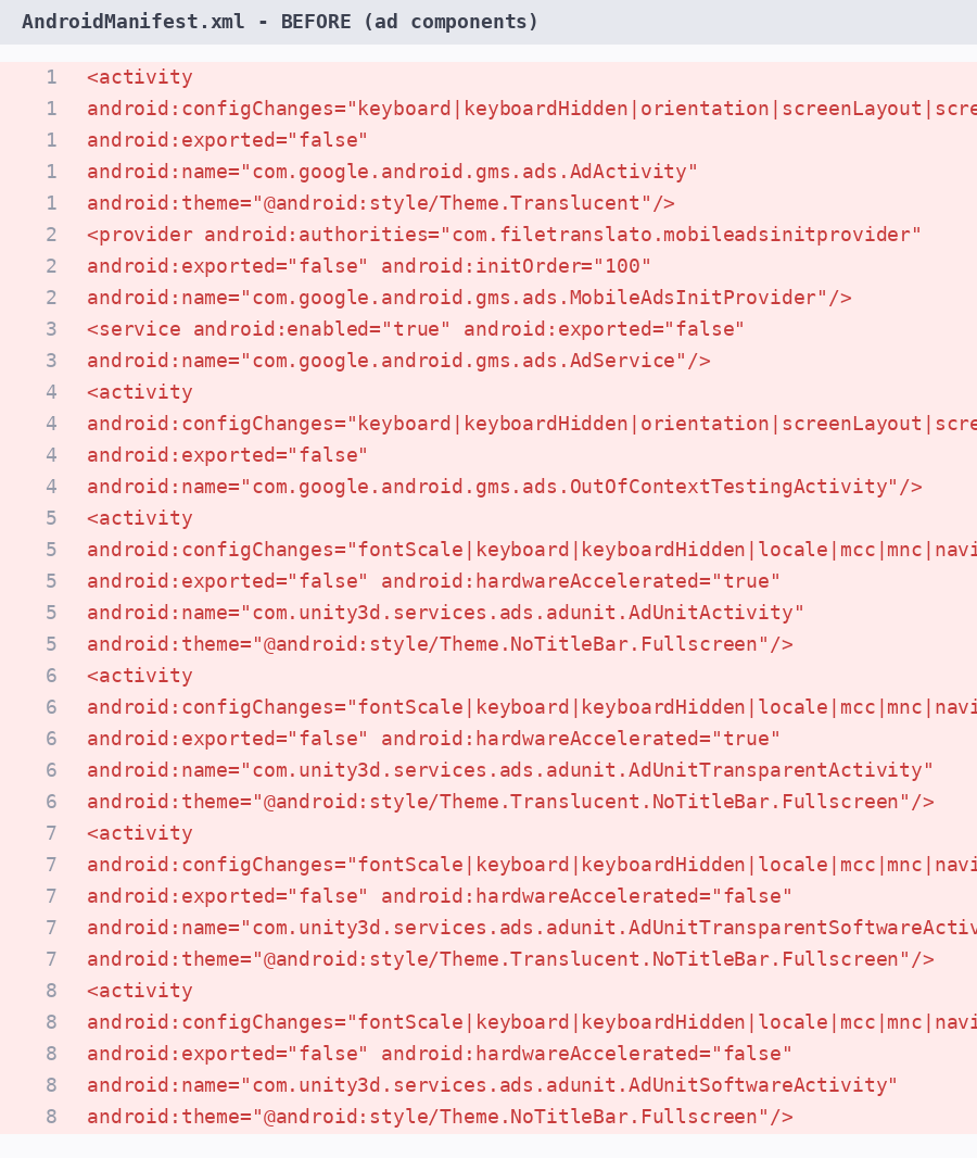 manifest ad components
