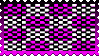 flashing white/pink checkerboard