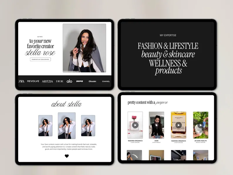 Portfolio Pages — About, Expertise, Pretty Content