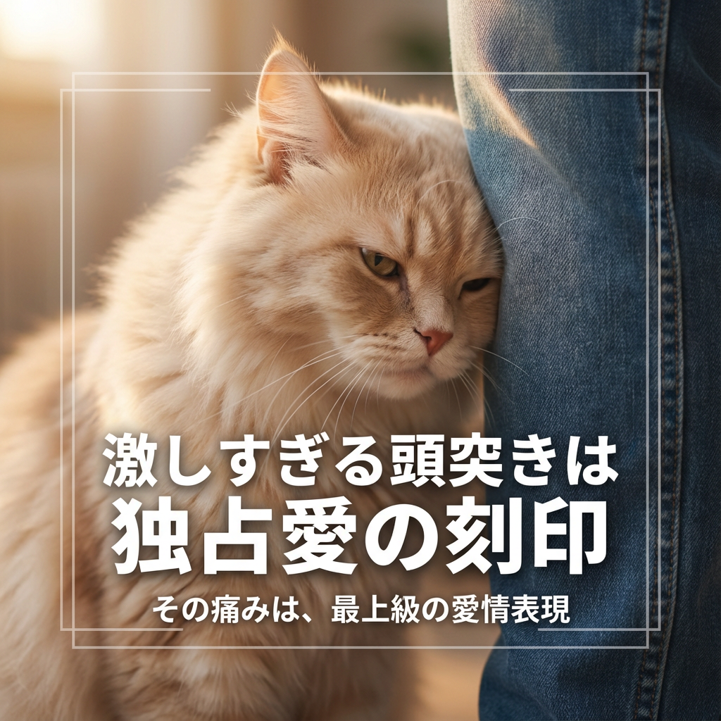 猫の激しい頭突きに込められた愛情と独占欲 - Image 1