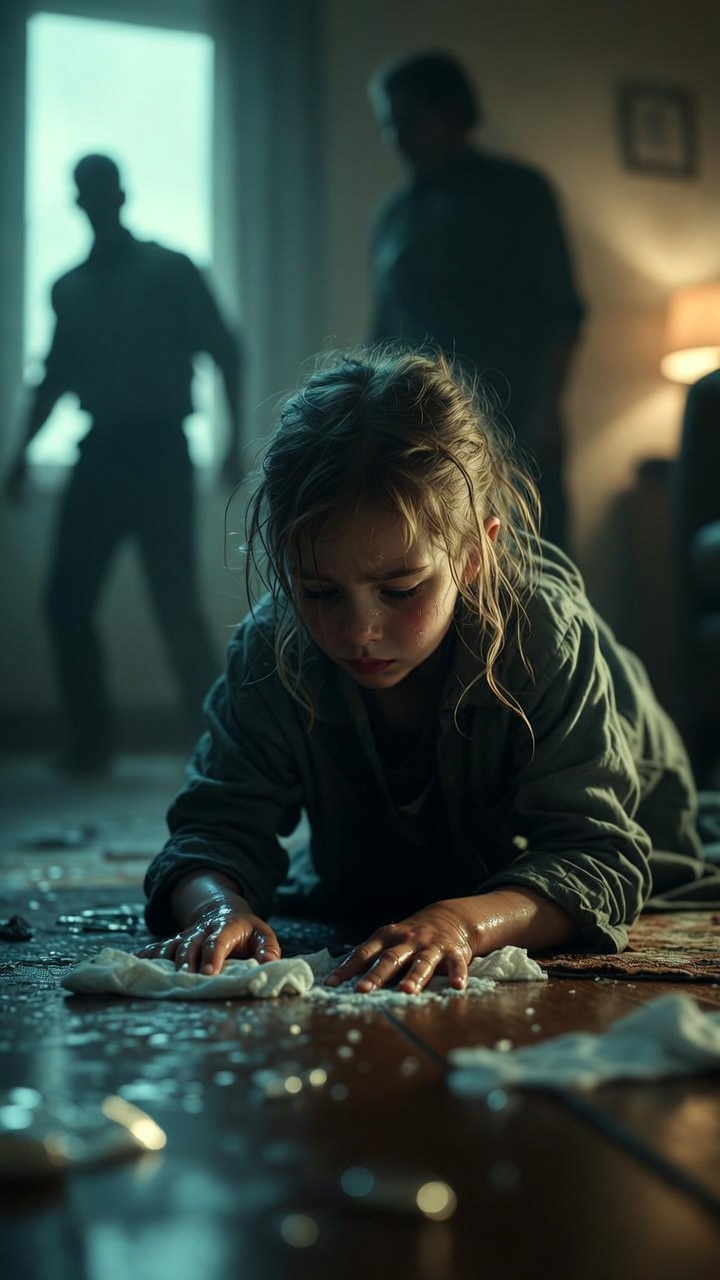 So She Cried Quietly While Scrubbing The Living Room Floor On Her Hands And Knee