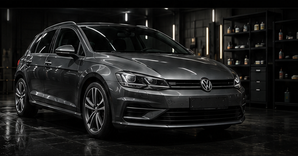 Volkswagen city car in detailing garage