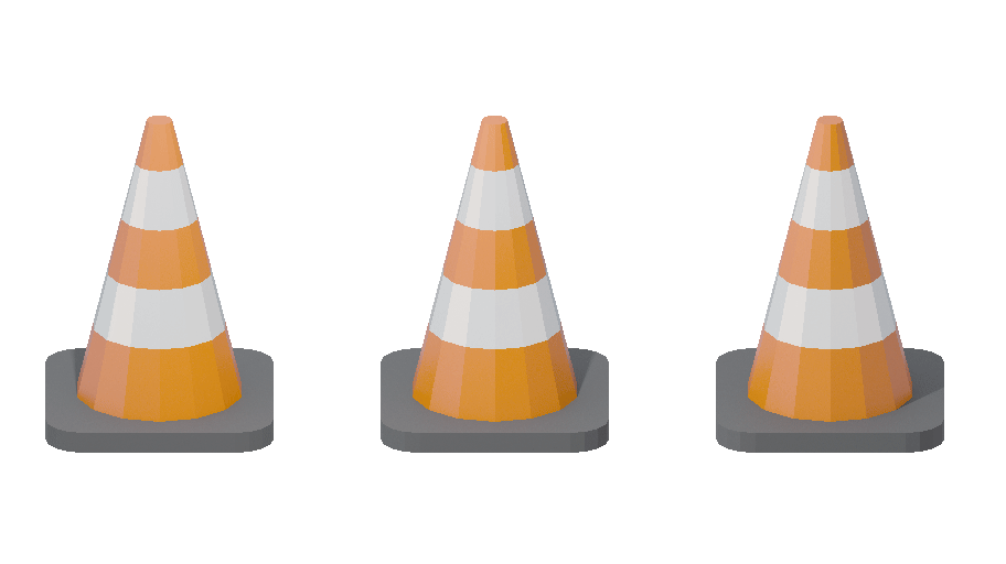 Spinning Construction Cones