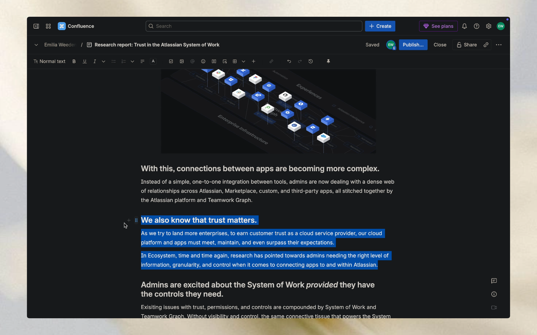 Improve Writing in the Atlassian Editor: Doubling monthly active users of Atlassian's biggest AI writing feature