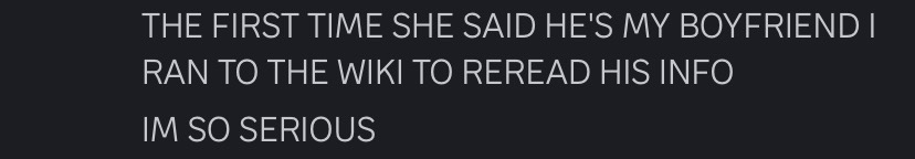 chem stating that he went to go check the wiki for cashier the first time melody stated that he was her boyfriend
