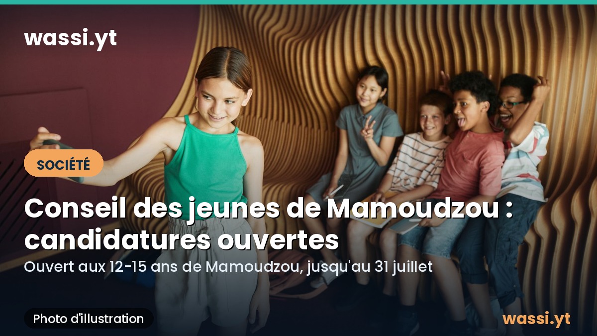 Mamoudzou : les 12-15 ans peuvent entrer au conseil municipal des jeunes