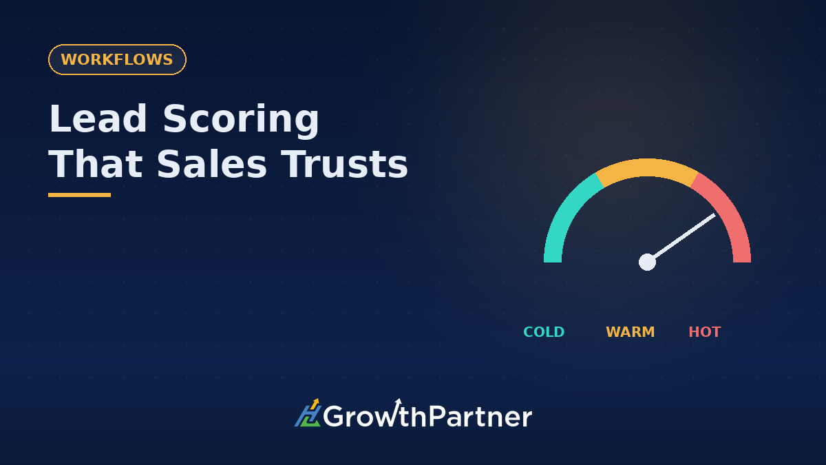 GoHighLevel Lead Scoring: Building a Behaviour-Based System Your Sales Team Trusts (2026) — HL Growth Partner, Dr Priya Jaganathan