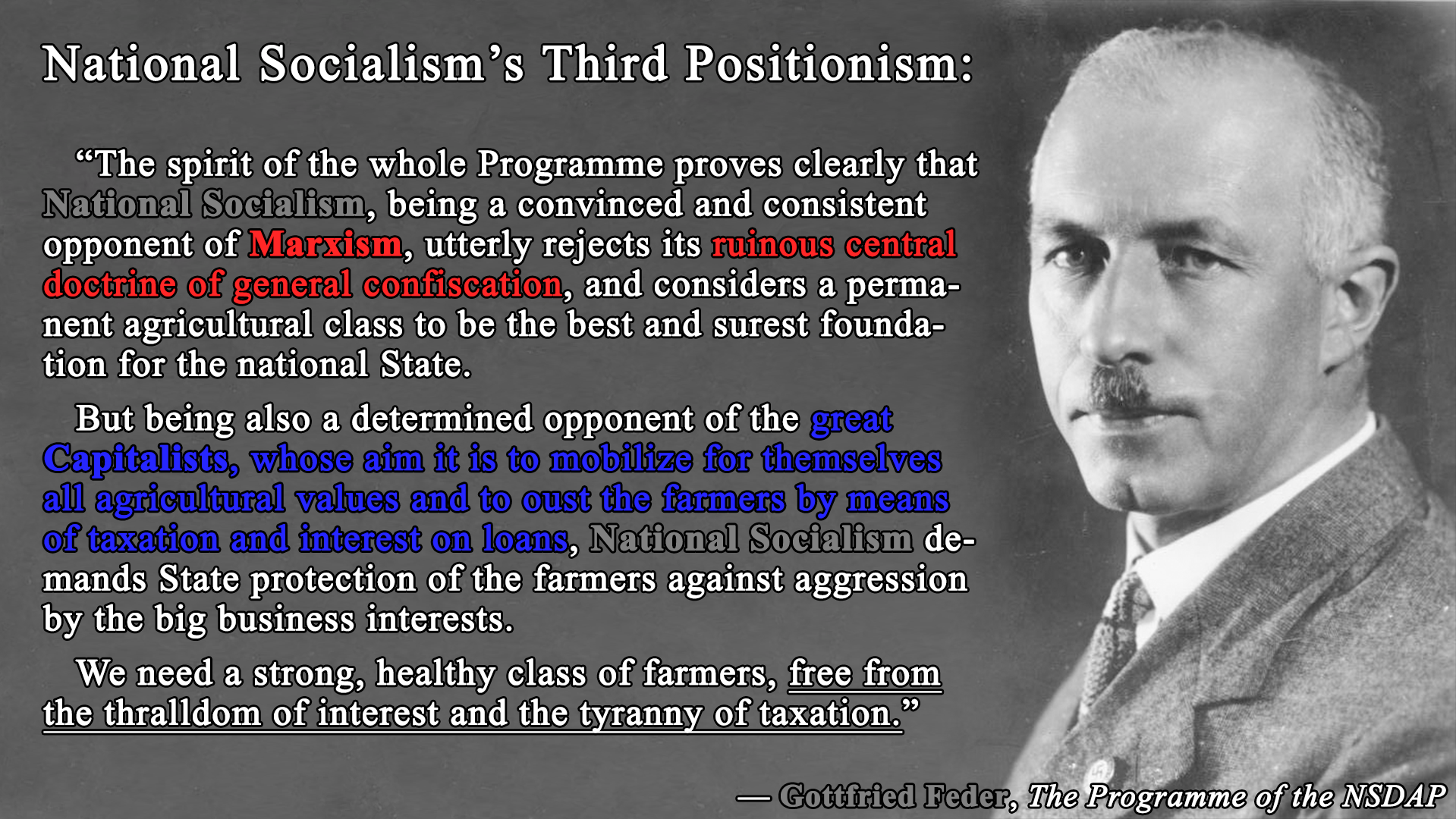 National Socialism’s Third Positionism by Gottfried Feder