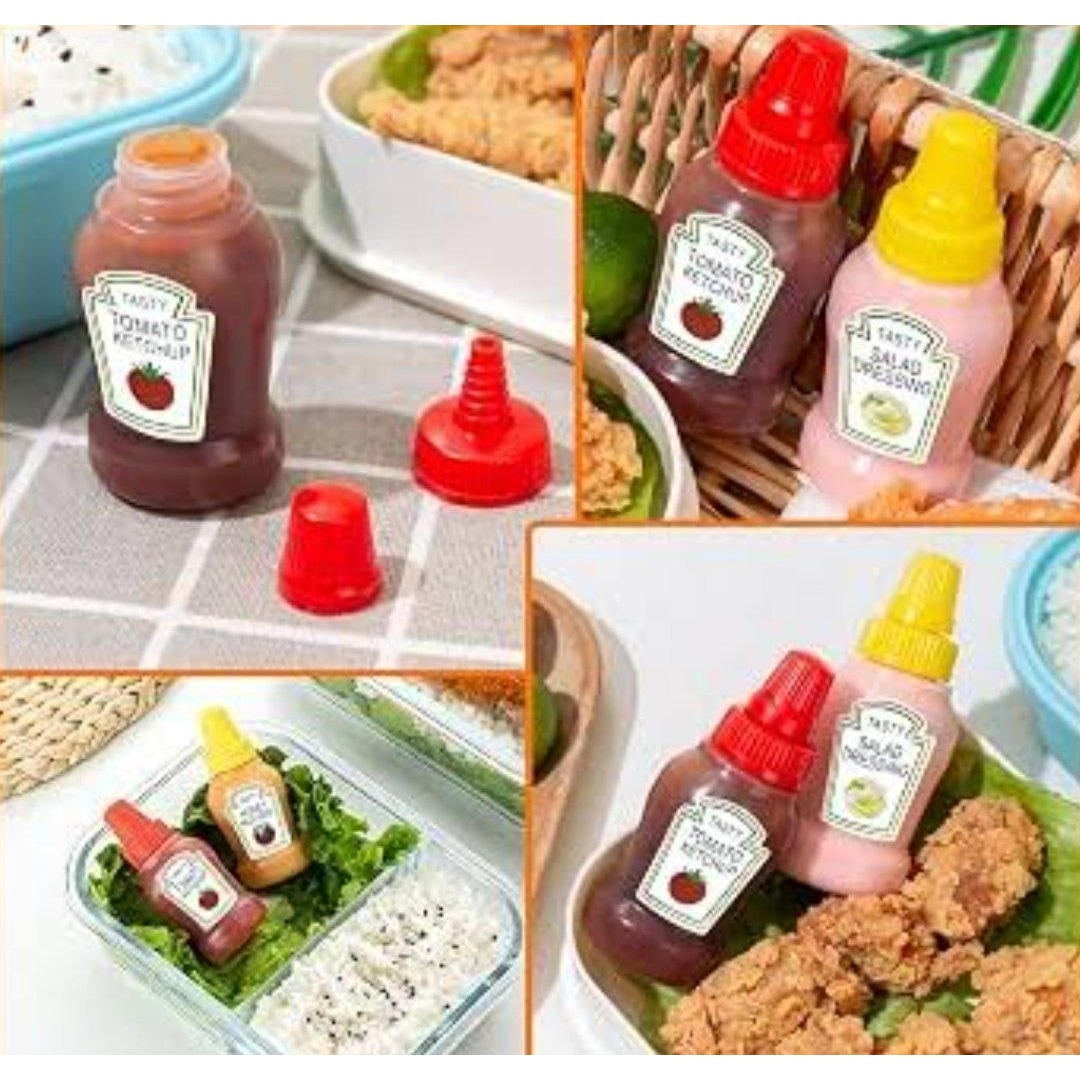 طقم زجاجات صوص وكاتشب ميني 4 قطع