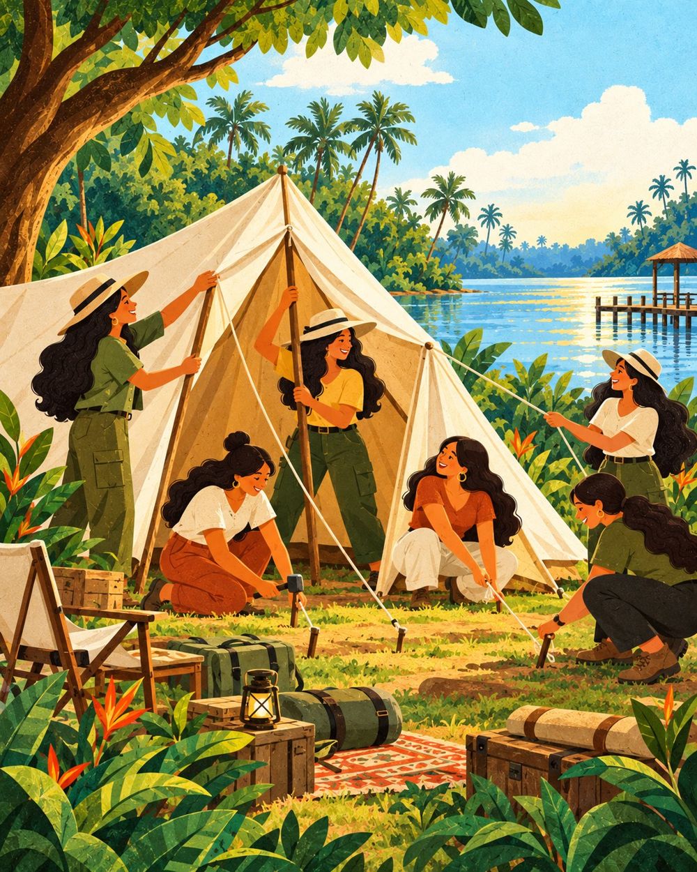 Build a shelter with your team