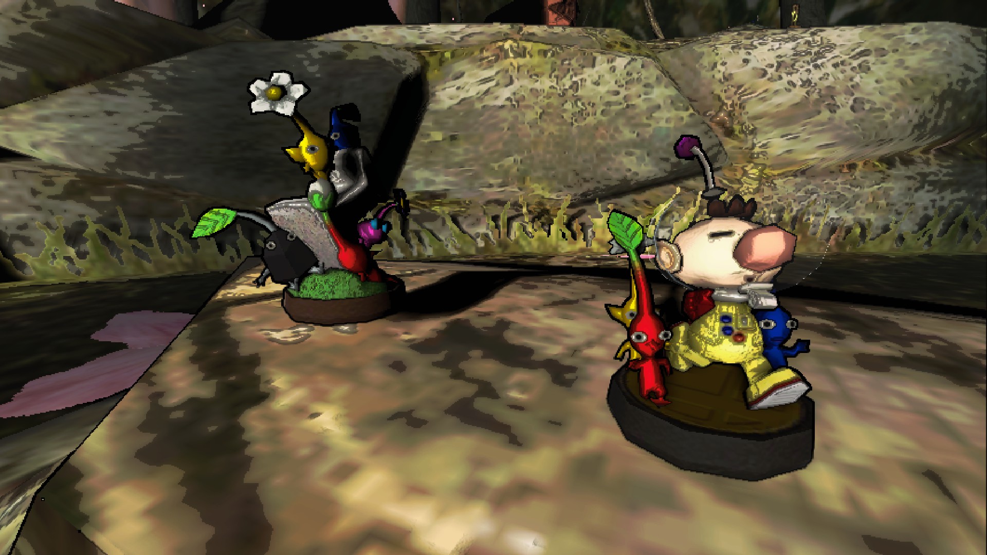 Pikmin themed Amiibos found in Hey! Pikmin.