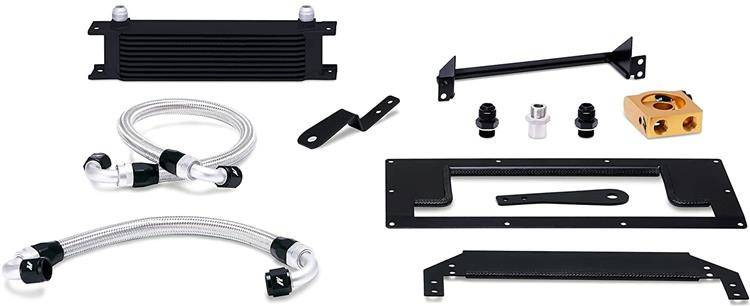 Mishimoto Oil Cooler Kit (Thermostatic, Black) — Mazda MX-5 (Miata) NB (1999-2005)