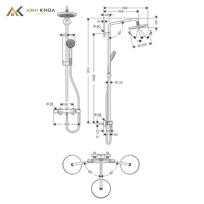 ban ve ky thuat sen cay hansgrohe 27185000