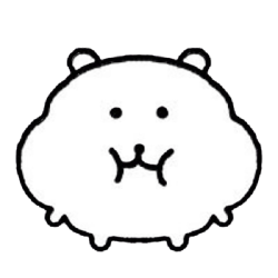 white fat cute bear