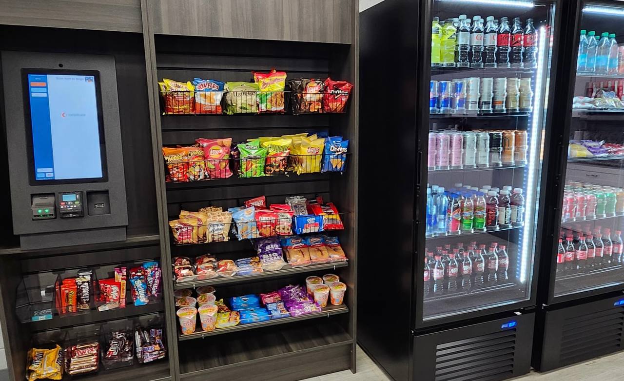 AI-powered smart coolers and micro market at a Houston business