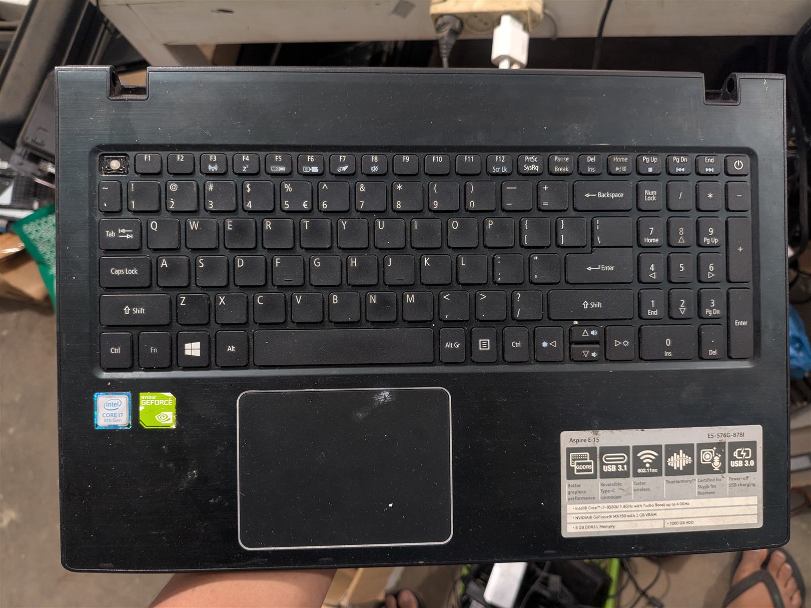 Acer Aspire E 15 (E5-576G) Core i7 8th Gen + MX150 foto 1