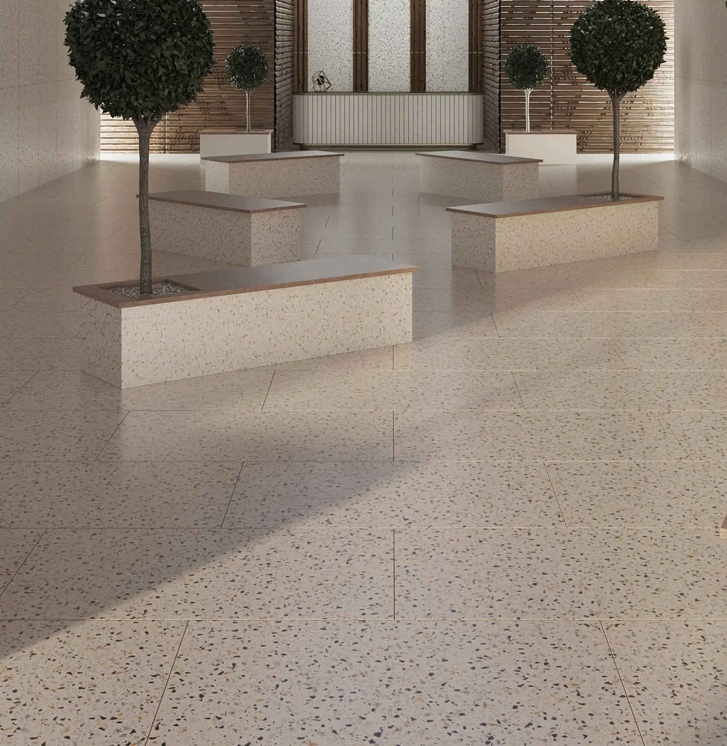 Terrazzo flooring