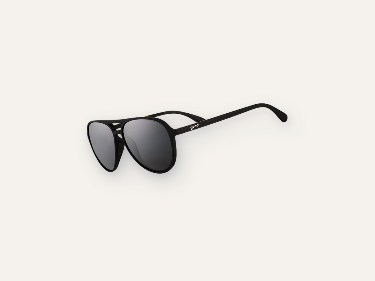 goodr Operation Blackout black running sunglasses
