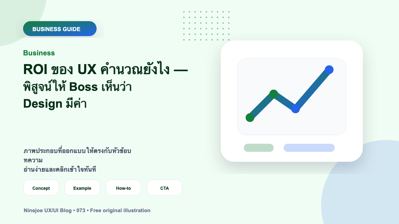 ROI ของ UX คำนวณยังไง — พิสูจน์ให้ Boss เห็นว่า Design มีค่า