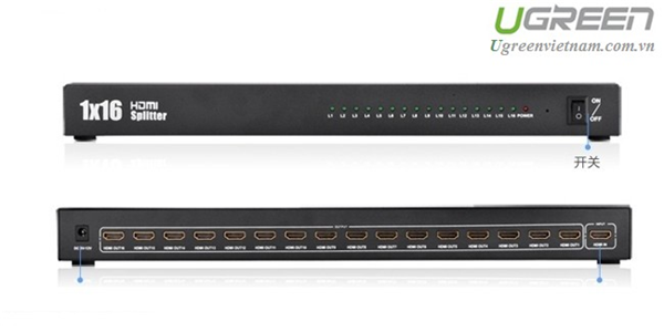 Bộ chia HDMI 1 vào 16 ra Ugreen 40218