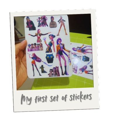 My first set of stickers