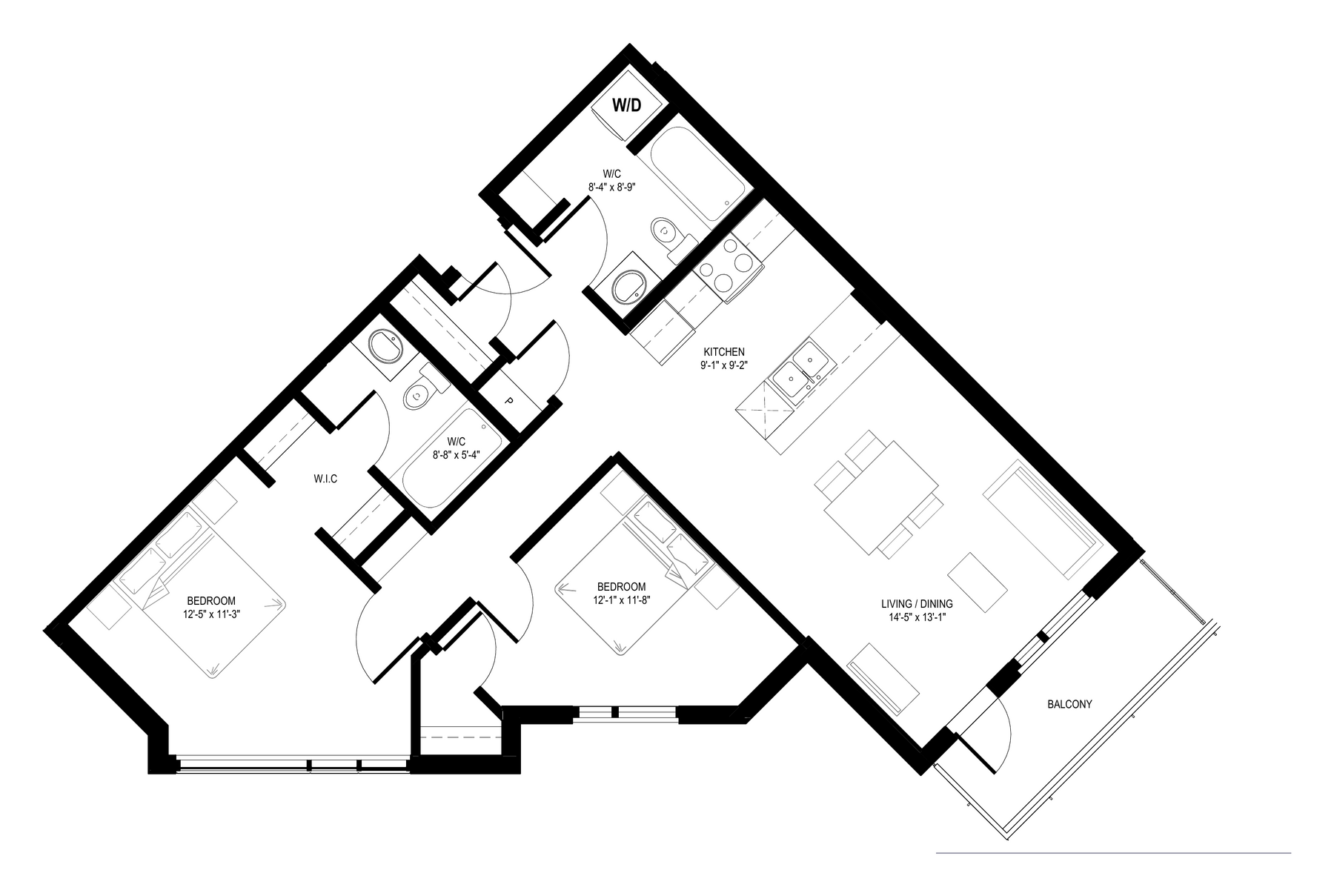 Suite C1 floor plan