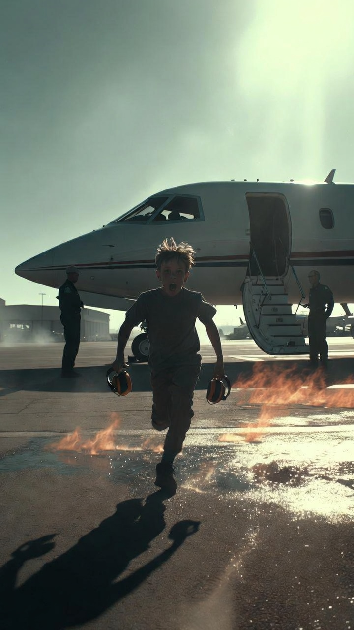 At Noon on the Sunlit Tarmac, a Boy Ran Toward a Private Jet — The Broken Orange Headphones He Described Revealed a Witness Everyone Had Ignored