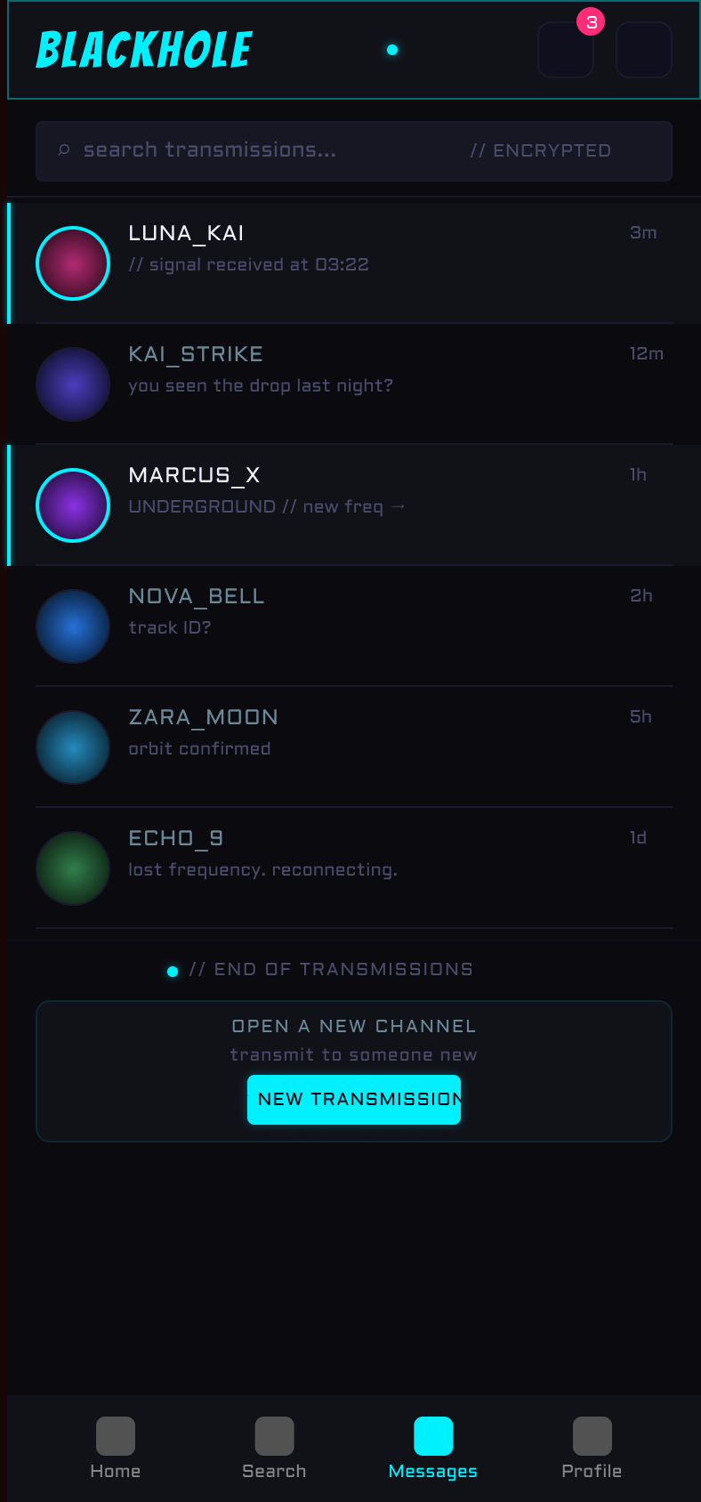 TRANSMISSIONS mockup