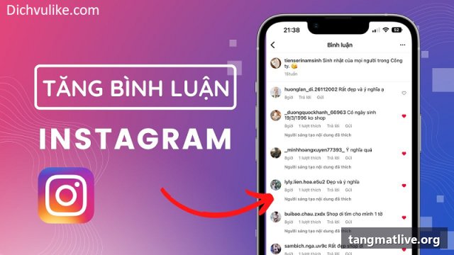 Dịch vụ tăng comment Instagram tại Tangmatlive.org