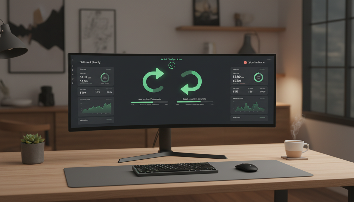 Dashboard met realtime data synchronisatie tussen e-commerce platforms