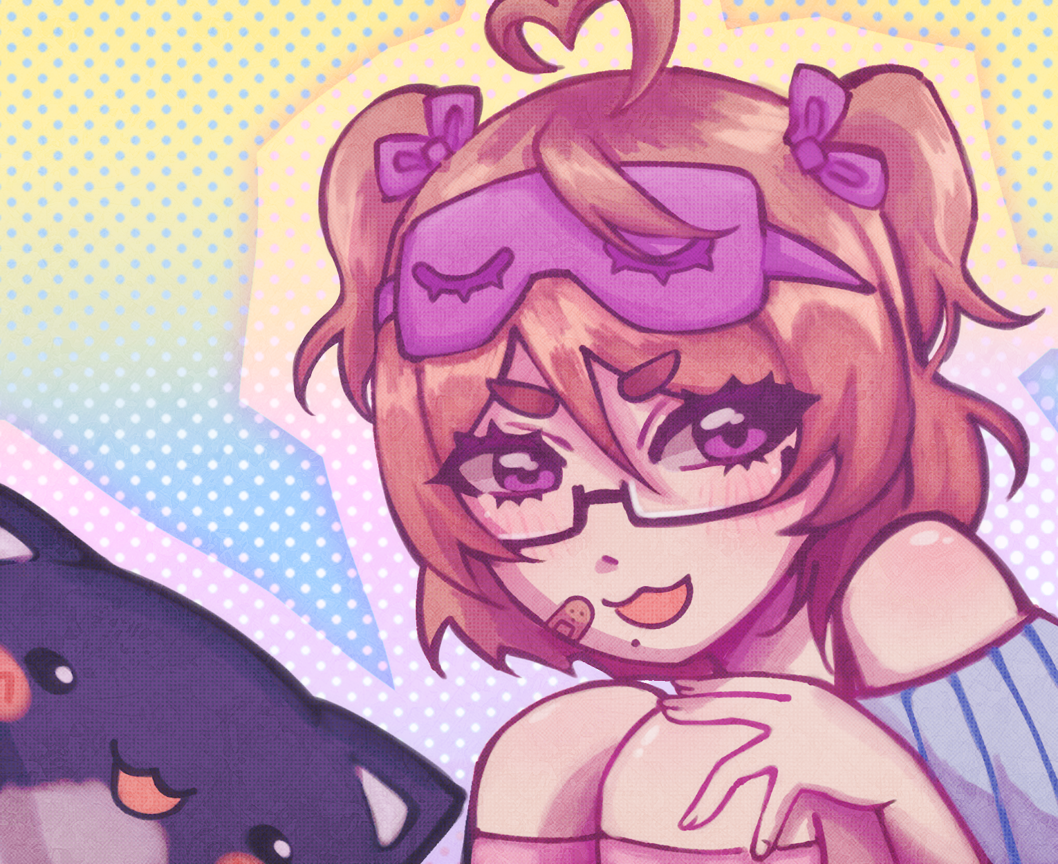 may 22, my ocs mio (girl) and molly (cat)