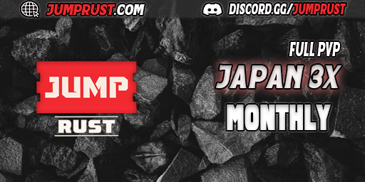 Jumprust.com - RustyIron 3x|JP/SEA|Full PVP|Shop|Kits|Long