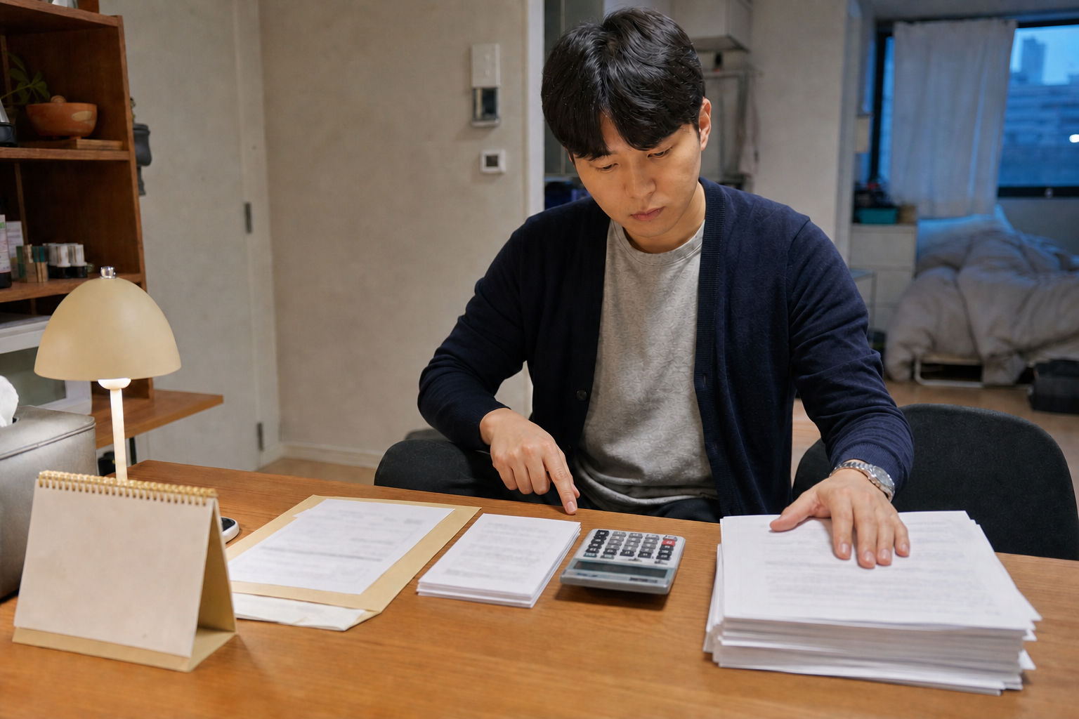 공제 대상 지출 규모가 다른 두 사례의 예상 세금 차이를 비교하는 장면