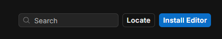 Unity Hub Installs button