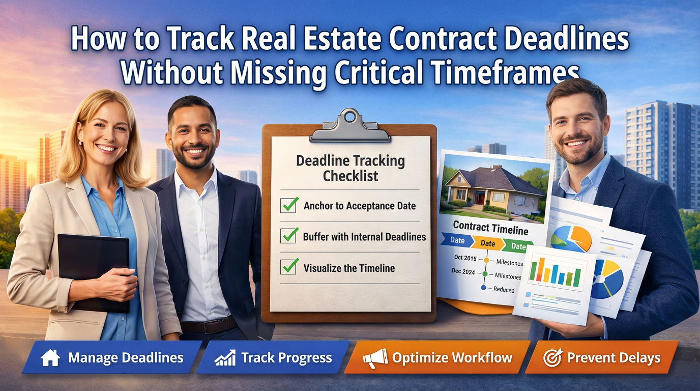How to Track Real Estate Contract Deadlines Without Missing Critical Timeframes