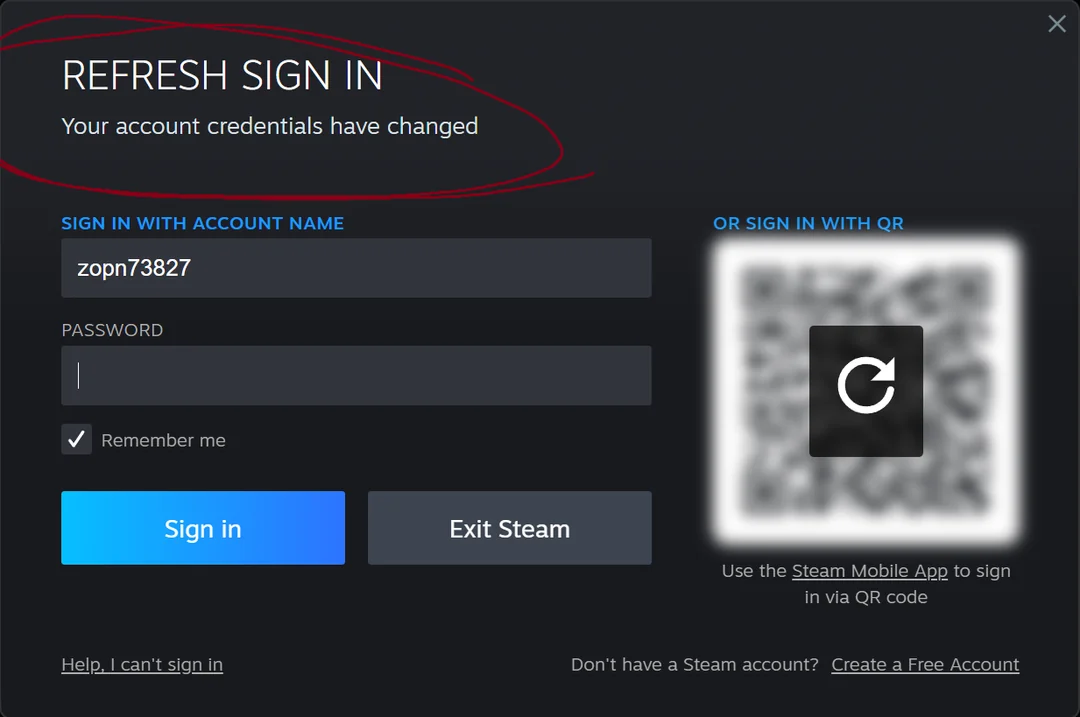 Refresh Error Solution