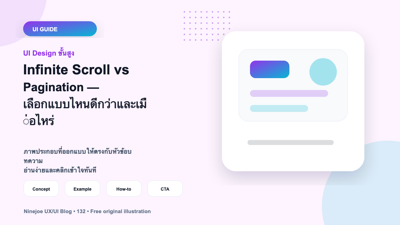 Infinite Scroll vs Pagination — เลือกแบบไหนดีกว่าและเมื่อไหร่
