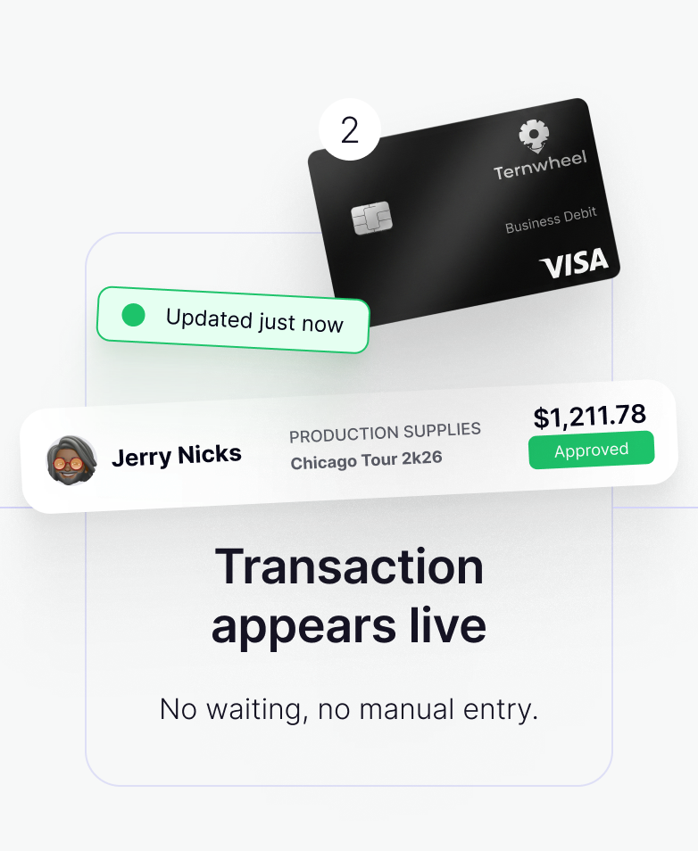 Step 2 - Transaction appears live: no waiting, no manual entry.