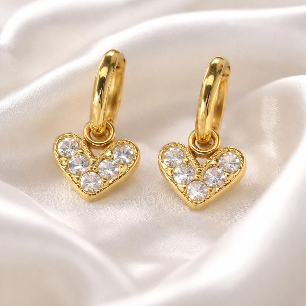 S. Steel Hanging Hearts