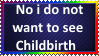 Do not want to see childbirth Stamp