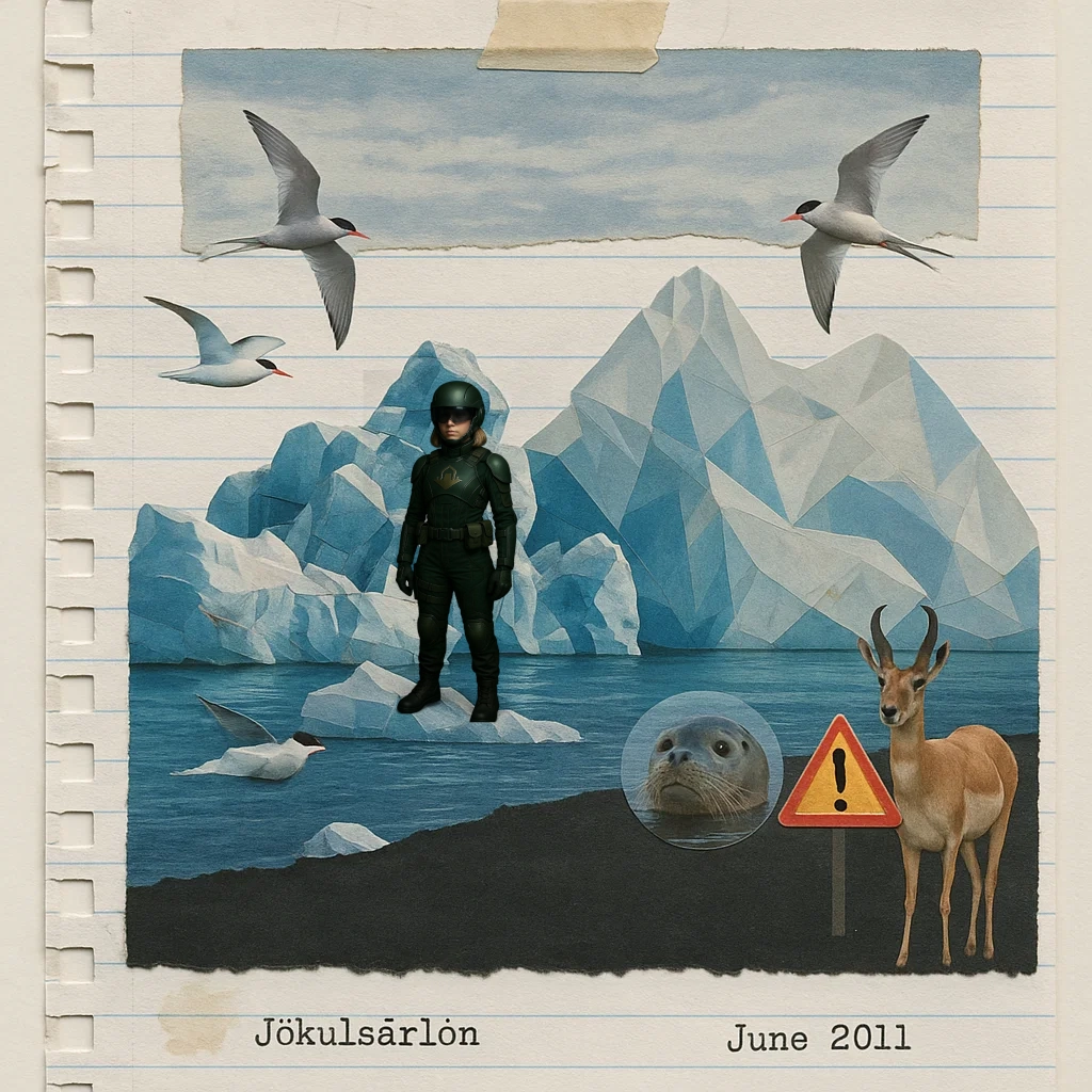 Jökulsárlón - Eastern shore near the bridge & dock