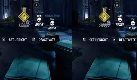 action prompts on screen