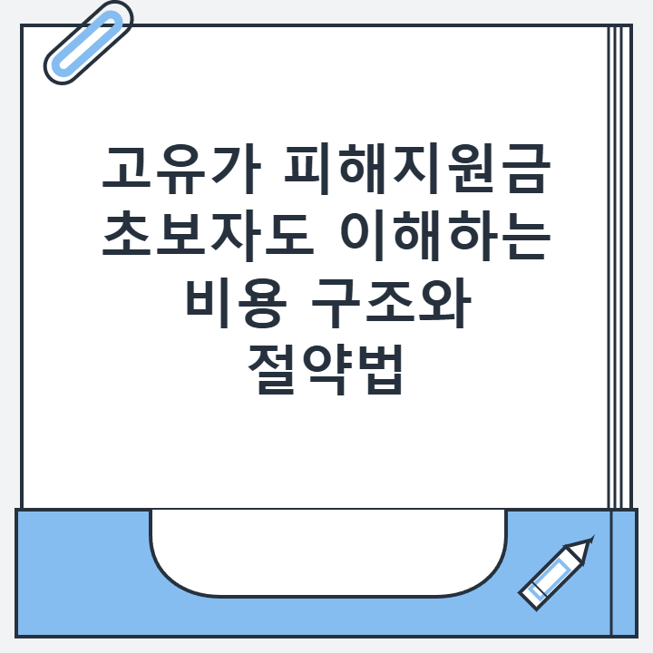 고유가 피해지원금 초보자도 이해하는 비용 구조와 절약법