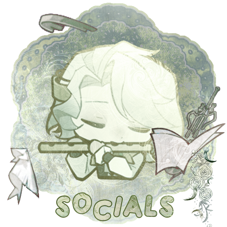 Socials- credits to @selysie on tumblr